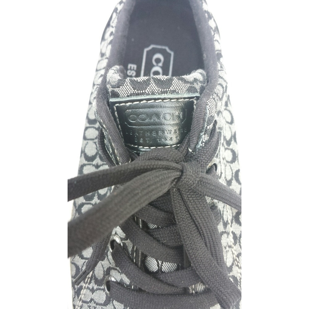 Coach Bobbi Black And Gray Sneakers Size 7B - Picture 4 of 7